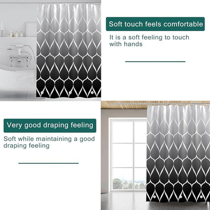 Shower Curtain Liner, 100% Waterproof Peva Shower Curtains with 3 Duty Heavy Bottom Magnets and 12 Rust Proof Grommets, 72x72 Weighted Shower Liner for Shower Stall, Bathtubs