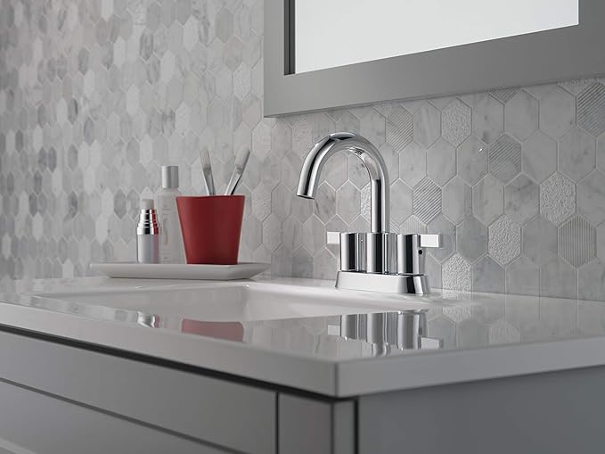 Peerless Precept Centerset Bathroom Faucet Chrome, Bathroom Sink Faucet, Drain Assembly, Chrome P299102LF