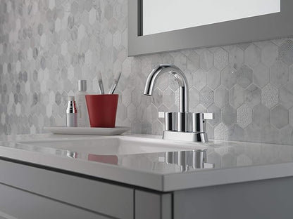 Peerless Precept Centerset Bathroom Faucet Chrome, Bathroom Sink Faucet, Drain Assembly, Chrome P299102LF