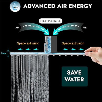 Midanya Square Rain Shower Head,High Pressure,Matte Black 12 Inch | 360°Swivel,Ceiling or Wall Mount,Waterfall Full Body Coverage,Bathroom Remodel,Stainless Steel Large Rainfall Shower Head