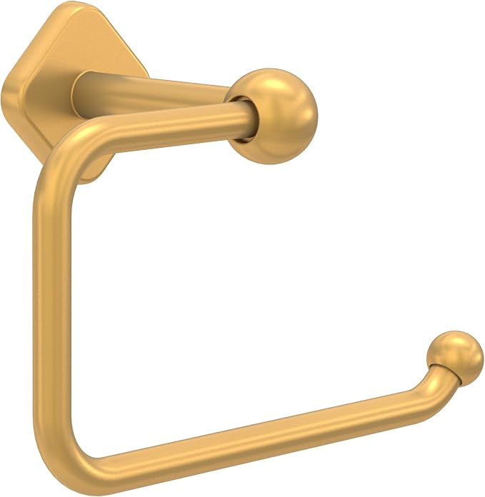 Franklin Brass Gainsville (1-Pack) Toilet Paper Holder, Euro Single Post Tissue Roll Wall Mount TP Storage, Satin Gold Bathroom Decor, Accessories GNV50-SG
