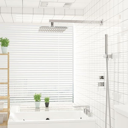10 Inch Rain Shower Head High Pressure Rainfall Shower Head Chrome | Square Rain Bathroom Showerhead, High Flow, Large Stainless Steel, Ceiling Mounted, Wall Mounted, Waterfall Full Body
