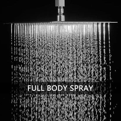 Brushed Nickel Shower System Bathroom 16 Inch Rain Shower Head Ceiling Mount with Handheld Luxury High Pressure Shower Combo Set Shower Faucet Rough-in Valve Body and Trim Kit