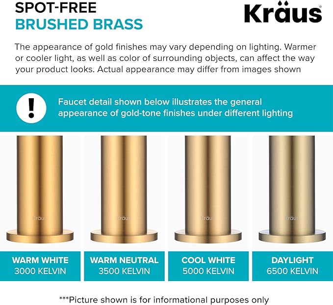 KRAUS Indy Bathroom Faucet in Spot-Free Brushed Brass with Single Handle, Pop Up Drain and Supply Lines, KBF-1411SFBB
