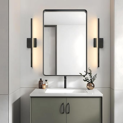 Epinl Black Bathroom Vanty Light for Bathroom 24 inch 14W Dimmable 5CCT Bathroom Lighting Fixtures Over Mirror, Modern Black LED Vanity Light Bar