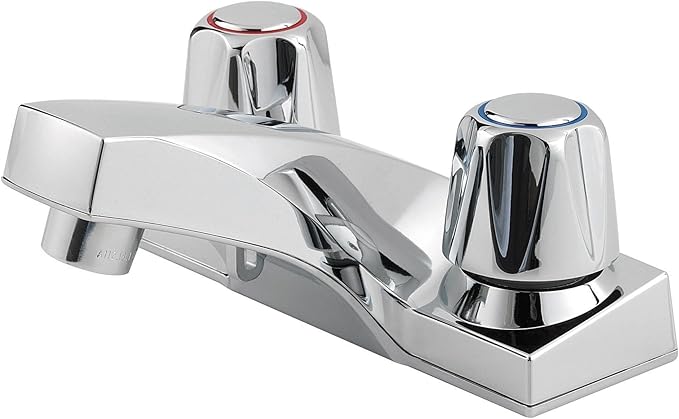 Pfister LG1435000 Pfirst Series 2-Handle 4 Inch Centerset Bathroom Faucet in Polished Chrome, Water-Efficiemt Model