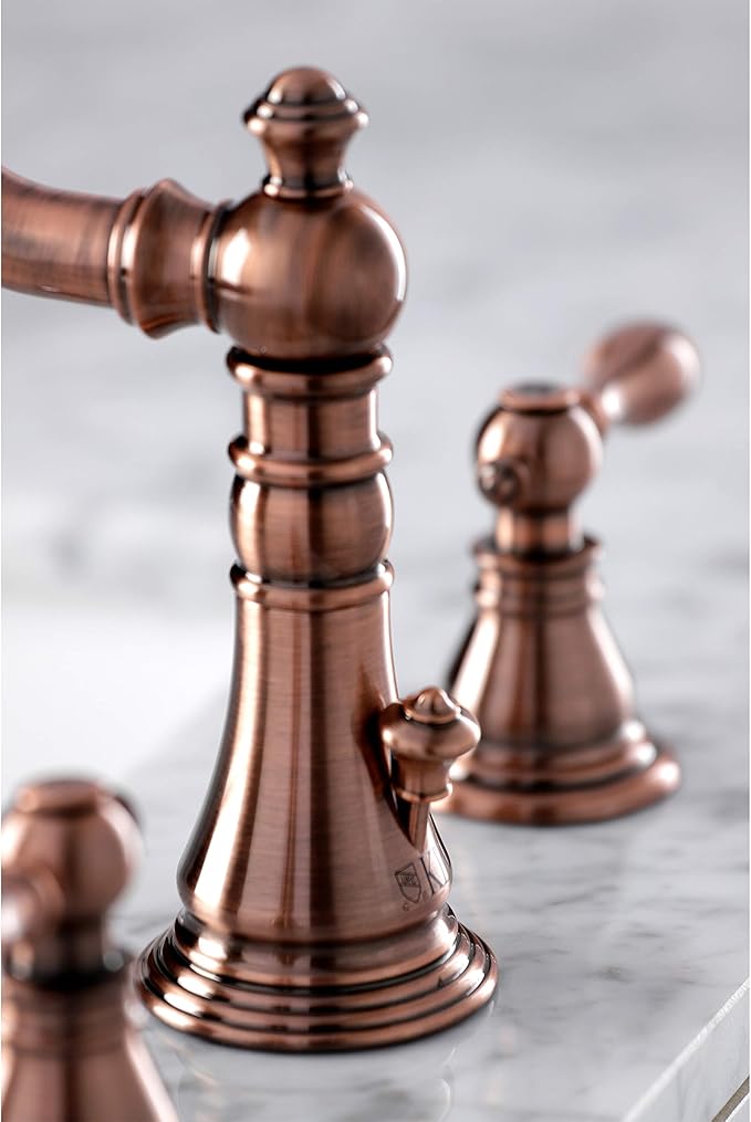 Fauceture FSC197ACLAC American Classic Widespread Bathroom Faucet with Brass Pop-Up, Antique Copper