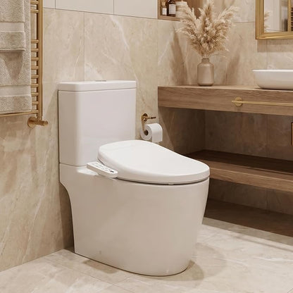 Bidet Toilet Seat Round with Heated Toilet Seat for Bathroom 236D | Instant Warm Water, Warm Air Dryer, Self-Cleaning Nozzle, Night Light,Soft Close Lid, Requires Outlet
