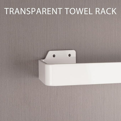 12.6Inches Hand Towel Holder, Self Adhesive Towel Rack for Bathroom Wall Mounted, Acrylic Towel Hanger (White)