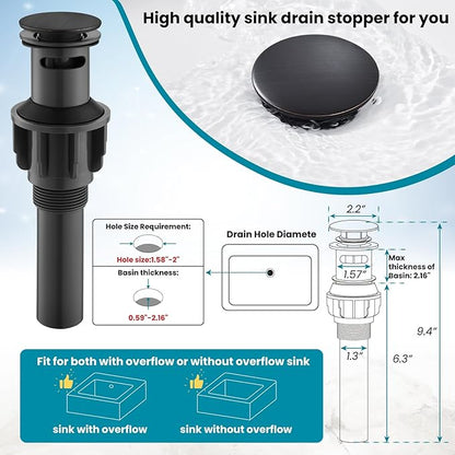 gotonovo Bathroom Faucet 3 Hole 8 Inch Widespread Bathroom Sink Faucet 2 Cross Handles Vintage Lavatory Vanity Mixer Tap with Pop Up Drain, Round Font Label, Oil-Rubbed Bronze