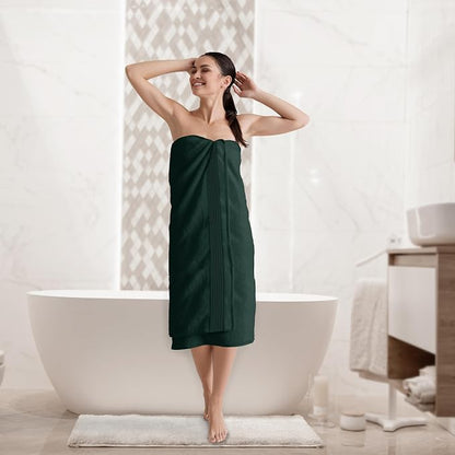 Elegant Comfort Premium Super Soft Highly Absorbent 1 Piece Oversized Bath Sheets - 40" x 80" inch, Luxurious Hotel Spa Quality 100% Turkish Cotton Extra Large Bath Towels for Adults, Hunter Green