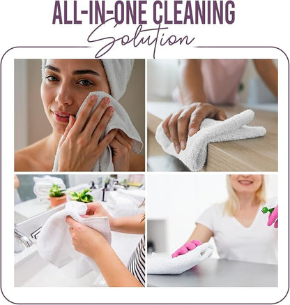 DAN RIVER 12 Pack Cotton Wash Cloths Set for Showering [12x12] Purple | Lighter Weight, Quick to Dry, Super Soft & Absorbent Face Towels, Hotel Quality, Perfect for Bathroom, Gym, Spa