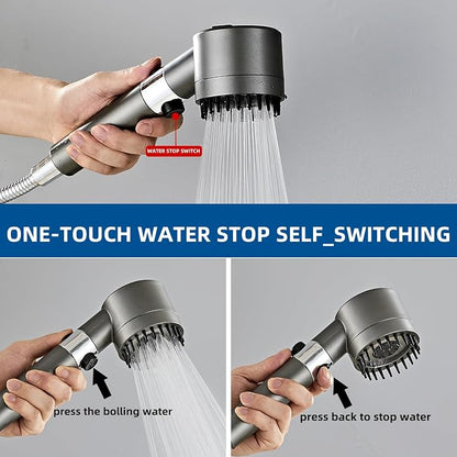 Shower Head High Pressure with Handheld High Pressure | Shower Filter Head for Hard Water Showerhead Silver