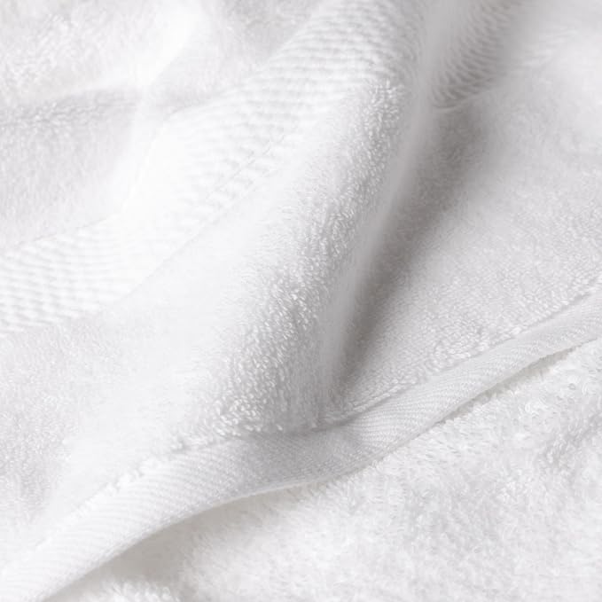 Superior Egyptian Cotton Plush & Absorbent, Bath Towel Set of 4, White | Quick Dry, Soft Luxury Towel Set, Bath Essentials for Bathroom, Guest Bath, Spa, 4 Piece Bath, Madeline Towels