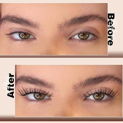 JMS&JMS Double Spikes Lash Clusters, Anime Eye Lashes with Invisible Band | C Curl 8-18MIX False Eyelashes Natural Wispy Eyelash Clusters DIY Manga Lashes at Home