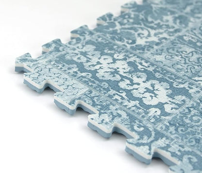 FloorPops Blue Mercado Interlocking Floor Tiles, FP3597