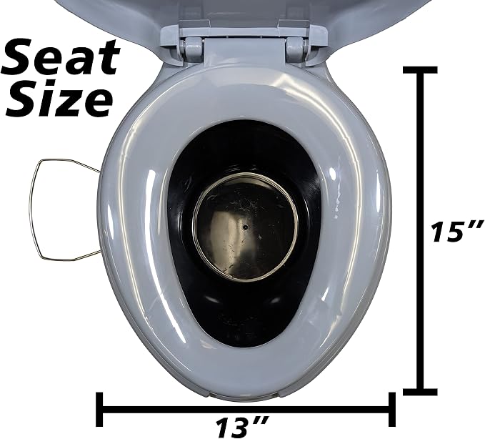 Portable Travel Toilet with Toilet Paper Holder and Removable Waste Bucket for Easy Cleaning, Lightweight Indoor or Outdoor Toilet for Camping, Road Trip, Boating - by SciencePurchase
