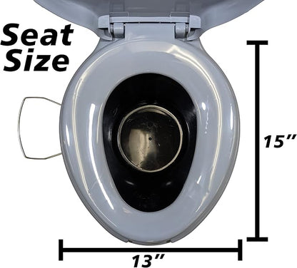 Portable Travel Toilet with Toilet Paper Holder and Removable Waste Bucket for Easy Cleaning, Lightweight Indoor or Outdoor Toilet for Camping, Road Trip, Boating - by SciencePurchase