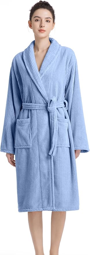 Plush Bath Robes For Women After Shower,Soft Long Towel Robe,Quick Dry&Warm Womens Bathrobe