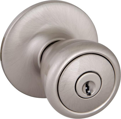 Design House 781922 Tulip Keyed Entry Door Knob Satin Nickel