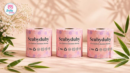 Premium & Soft Bamboo Toilet Paper | PFAS Free | 12 Mega Rolls, 3 ply & 350 Sheets | Non Toxic, Septic Safe, BPA Free | Tree Free Toilet Tissue | Plastic Free Packaging