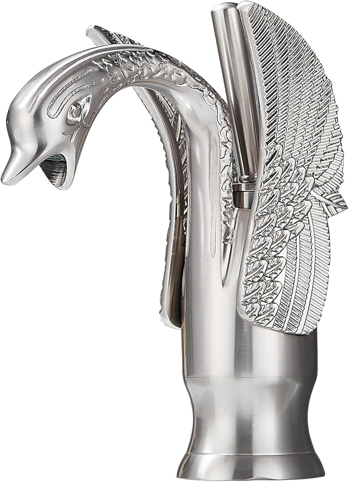 Bathroom Faucet Brushed Nickel Swan Single Handle 1 Hole Bathroom Vanity Faucet Basin Tap Deck Mount Lavatory