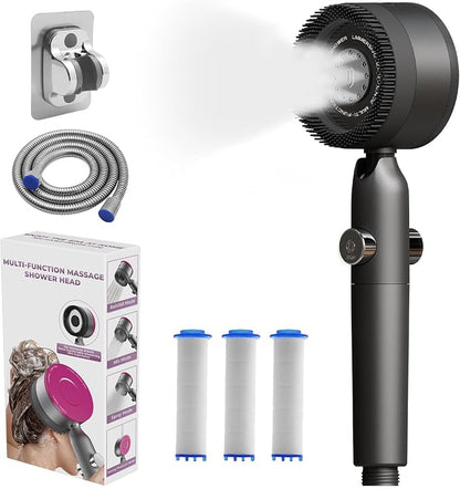 Filtered Shower Head with Handheld, High Pressure Water Flow and Multiple Spray Modes Shower Head with Filter, Power Wash for Hard Water,Showerhead with Wall Holder & ON/Off Switch for Pets Bath