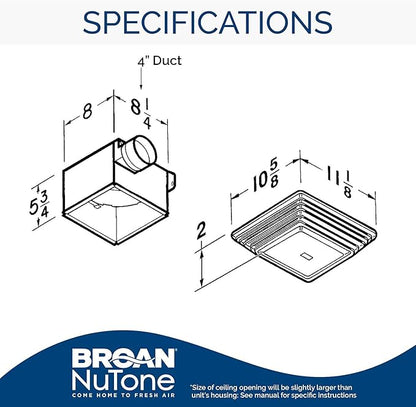 Broan-NuTone Bathroom Ventilation Fan and Light Combo