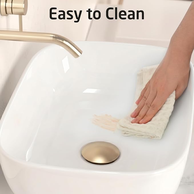 KES 18" x 13" Rectangle Vessel Sink for Bathroom Vanity Countertop, Glossy White Ceramic Porcelain Bathroom Sink Bowl Above Counter, Modern Look, BVS140