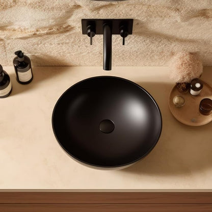 Westbrass D410A-1-62 Mushroom Style Pop-Up Stopper Drain for Vessel/Bowl Sinks with No Overflow, Matte Black