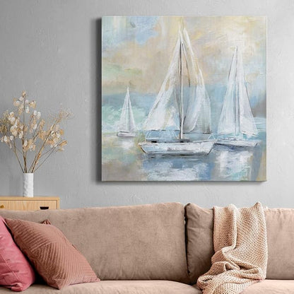 Renditions Gallery Sail Away Wall Art, Premium Gallery Wrapped Canvas Decor, Ready to Hang, 24 in H x 24 in W, Made in America Print