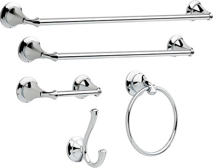 DELTA FAUCET 79424 Linden 18 in. Wall Mount Towel Bar Bath Hardware Accessory in Polished Chrome