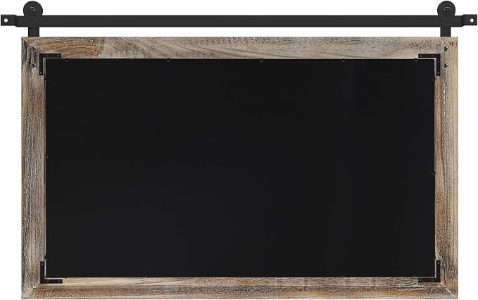 COGOOD Farmhouse Bathroom Mirrors for Over Sink - 26 x 41 Striped Brown | Rustic Barn Door Wood Framed Vanity Mirror for Entryway, Living Room, Bedroom, Dresser Wall Decor
