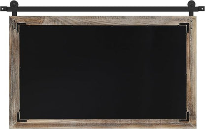 COGOOD Farmhouse Bathroom Mirrors for Over Sink - 26 x 41 Striped Brown | Rustic Barn Door Wood Framed Vanity Mirror for Entryway, Living Room, Bedroom, Dresser Wall Decor