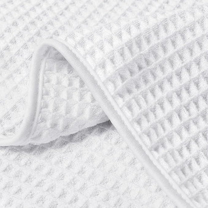 HOMEXCEL Waffle Bath Towels Set 4 Pack, Premium Microfiber Bathroom Towels, Ultra Soft, Lightweight, Highly Absorbent and Quick Dry Towel for Bathroom, Gym, Shower, Hotel, and Spa, 30 x 60 Inch, White
