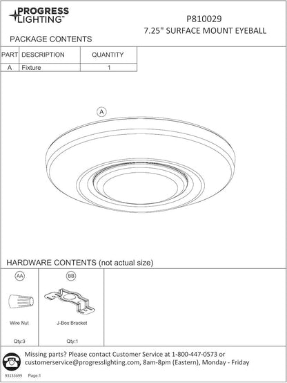 Intrinsic Collection 1-Light Antique Bronze Modern LED Surface Mount Eyeball Downlight