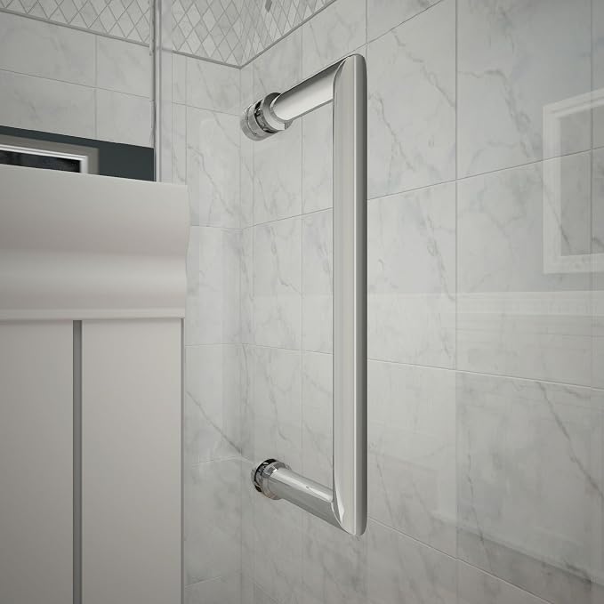 DreamLine Unidoor 24 inch W x 72 inch H Frameless Hinged Shower Door in Chrome