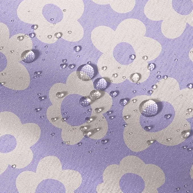 Purple Flower Shower Curtain Vintage Flower 70s 80s Abstract Floral Cute Violet Fabric Shower Curtains Bathroom Accessories 72x72
