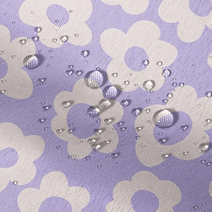 Purple Flower Shower Curtain Vintage Flower 70s 80s Abstract Floral Cute Violet Fabric Shower Curtains Bathroom Accessories 72x72