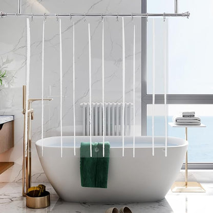 Stall Size Clear Short Shower Curtain Liner 60x48 in for Walk in Tub | Transparent Plastic Peva Vinyl Waterproof shower curtain for walk in shower with 3 Heavy Magnets