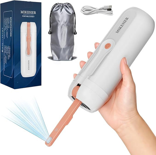 Portable Bidet for Travel, Rechargeable Electric Travel Bidet Sprayer with LED Display, 340ml Bottle Capacity, Waterproof High Pressure Handheld Travel Bidets for Men Women Cleaning