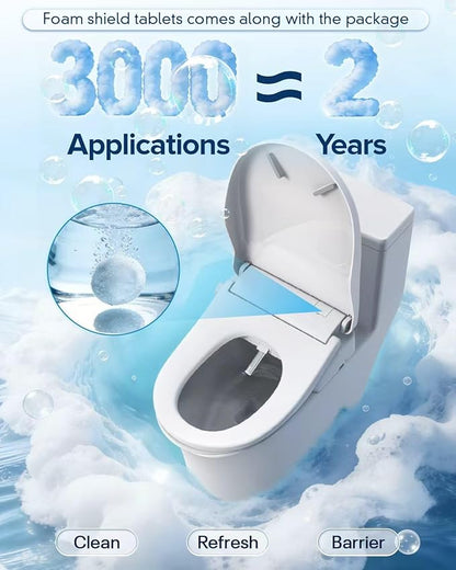 iliD Bidet Toilet Seat, Foam Shield Bidet Seat, Heated Toilet Seat Elongated, Instant Warm Water & Dryer, Front Wash & Rear Wash, User Mode, Remote Control, Self-Clean Nozzle, ECO Silent Night Child