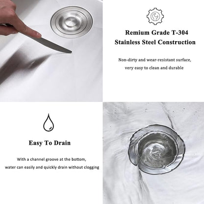 HOTIS Drop In Bar Sink, 15 x 20 Inch Small Kitchen Sink, 304 Stainless Steel Topmount Workstation Sinks, Handmade 16 Gauge Single Bowl Kitchen Sinks with Dish Grid & Drain and Cutting Board