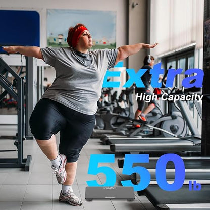 550lbs/250kg Scale for Body Weight Bathroom: Digital Scales Accurate with BMI Via Smart APP, Capacity Weight Scales, Extra-High Capacity, Bright LED Display & Large Clear Numbers