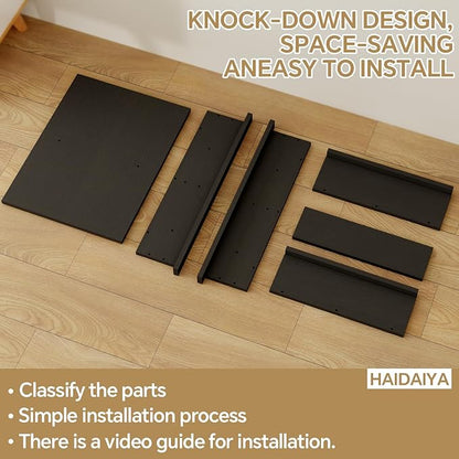 14'' * 18'' Recessed Medicine Cabinet Wall Niche Wood, 2-Tier Bathroom Niche Insert for Drywall, in Wall Shelf Medicine Cabinets Replacement, for Living Room, Bathroom Storage, Black