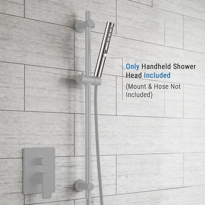 G-Promise All Metal Round 3 Function Handheld Shower Head(Brushed Nickel) | All Metal Construction, 3 Function Modes with Massage, Modern Look, Push Switch, Easy Installation