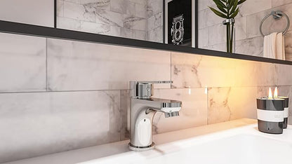 Symmons Identity Single-Hole Single-Handle Bathroom Faucet with Push Pop Drain in Polished Chrome (1.0 GPM)