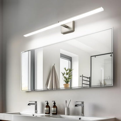 40 Inch Modern Vanity Light for Bathroom Brushed Nickel Over Cabinet Arm Extra Wide LED Bar 6000K Daylight