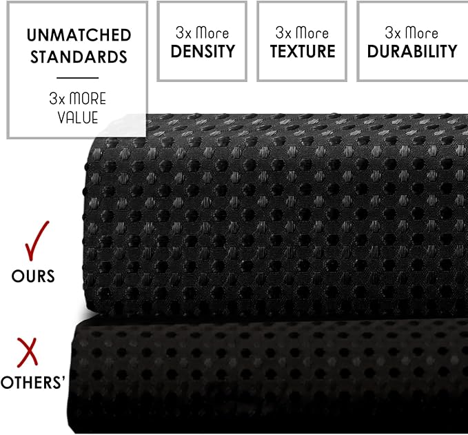 Clara Clark Black Shower Curtain - Hotel Quality Waffle Fabric Bath Curtain 72x72, Heavy Duty Waterproof Shower Curtains for Bathroom
