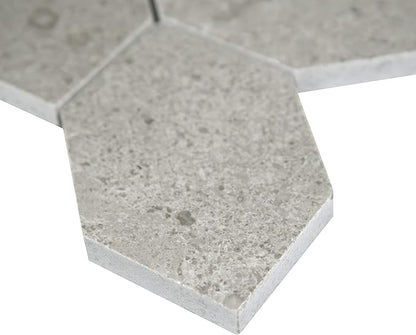 MSI Lilly Pad Honed Limestone Tile for Kitchen Backsplash, Floor Tile, Wall Tile for Bathroom, Shower Wall Tile, Mesh Mounted Mosaic Tile